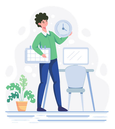 Gerenciamento de agenda comercial  Ilustração