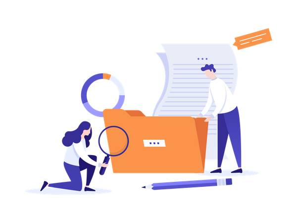 Gerenciamento de arquivos  Illustration