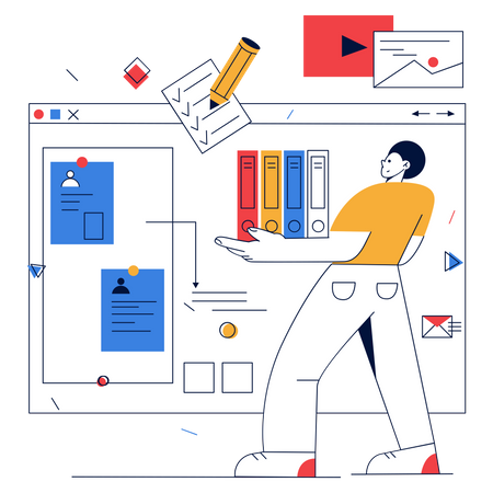 Gerenciamento de arquivos  Illustration