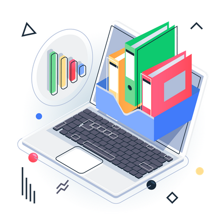 Gerenciamento de arquivos on-line  Ilustração