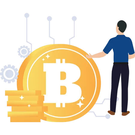 Gerenciamento de bitcoins  Ilustração