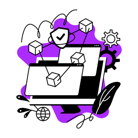Gerenciamento de blockchain  Illustration