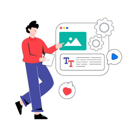 Gerenciamento de blogs  Ilustração