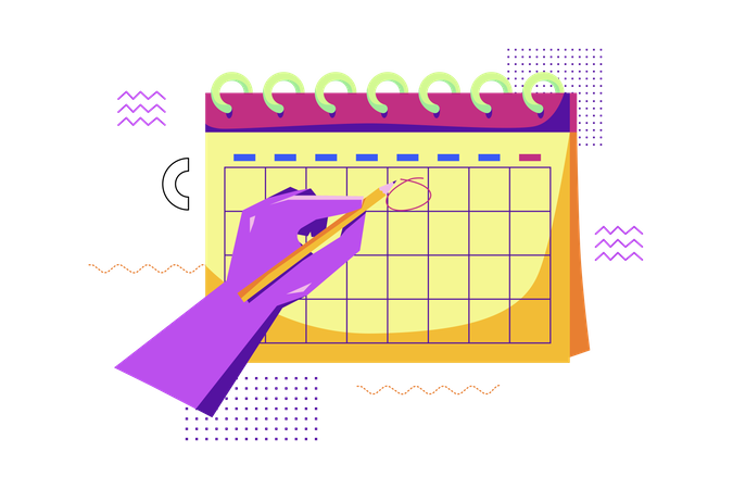 Gerenciamento de calendário  Illustration