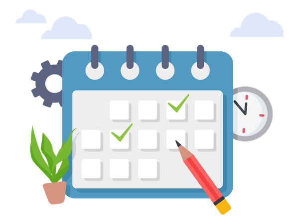 Gerenciamento de calendário  Illustration