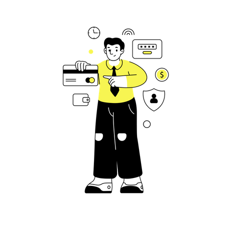 Gerenciamento de cartão de crédito  Illustration