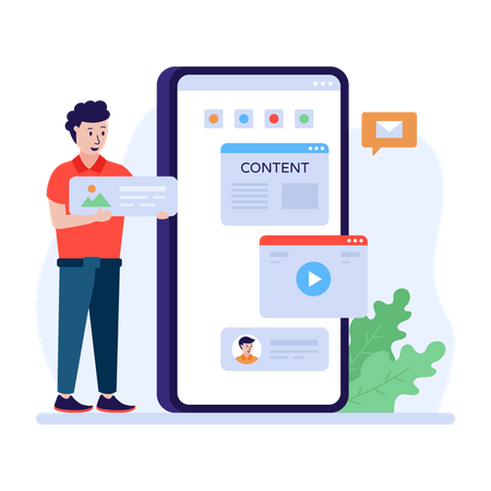 Gerenciamento de conteúdo de aplicativos  Illustration