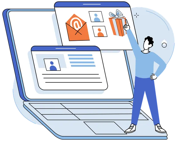 Gerenciamento de conteúdo digital é essencial para entregar campanhas de marketing por e-mail relevantes e envolventes  Ilustração
