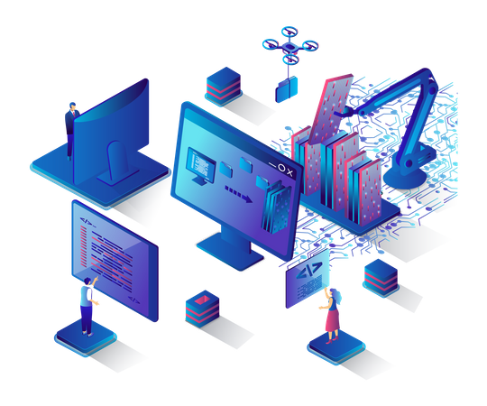 Gerenciamento de dados web  Illustration