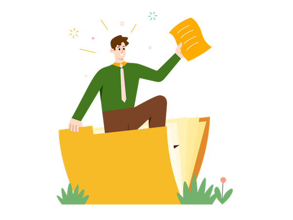 Gerenciamento de documento  Illustration