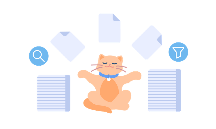 Gerenciamento de documento  Illustration