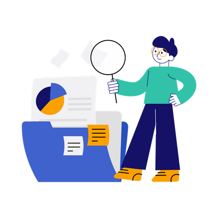 Gerenciamento de documento  Ilustração