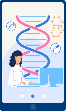 Gerenciamento Online de Estrutura de DNA  Ilustração