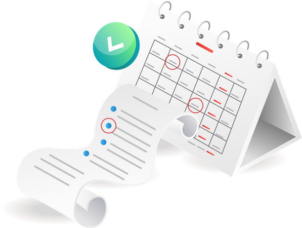 Gerenciamento de eventos de calendário  Ilustração