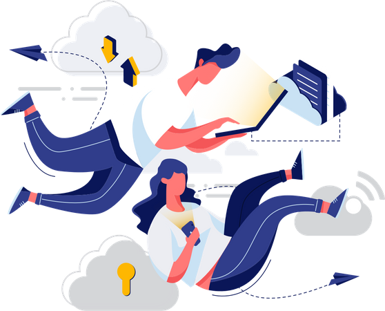 Gerenciamento de nuvem  Illustration