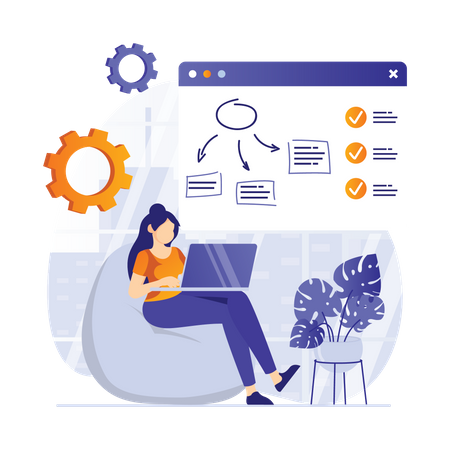 Gerenciamento de nuvem  Illustration