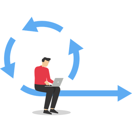 Gestão ágil de projetos de negócios  Ilustração