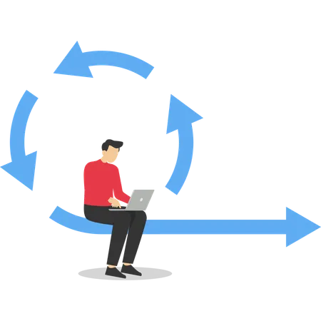 Gestão ágil de projetos de negócios  Ilustração