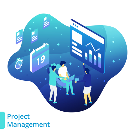 Gerenciamento de projetos  Illustration