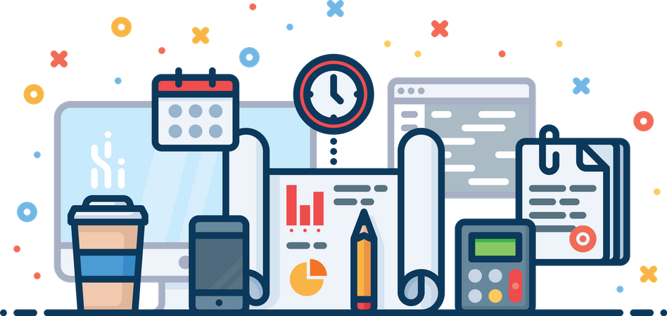 Gerenciamento de projetos  Illustration