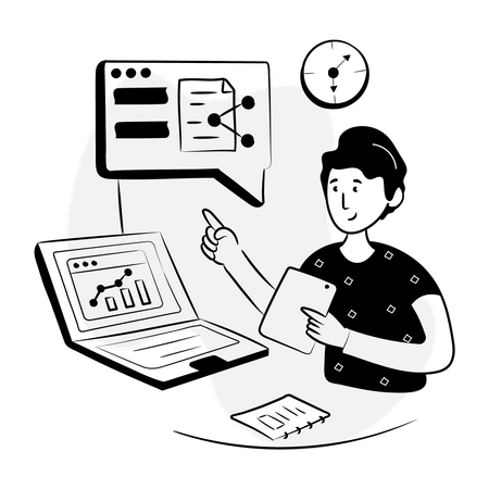 Gerenciamento de projetos  Illustration