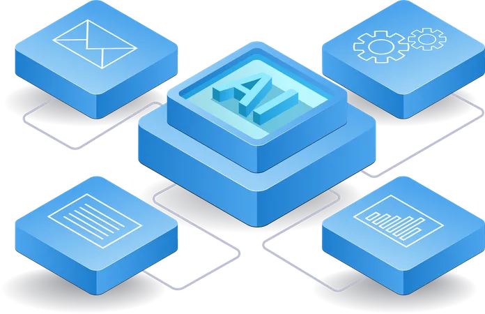 Gerenciamento de rede de inteligência artificial  Ilustração