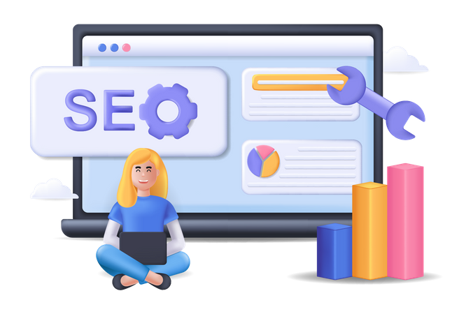 Gerenciamento de SEO  Ilustração