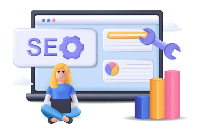 Gerenciamento de SEO  Ilustração