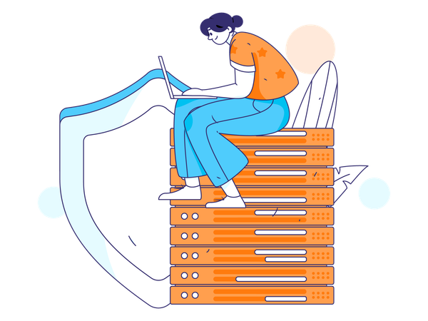 Gerenciamento de servidores por pessoas  Illustration