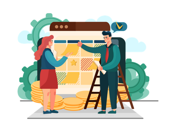 Gerenciamento de tarefas financeiras  Illustration