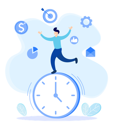 Gerenciamento de tempo comercial  Illustration