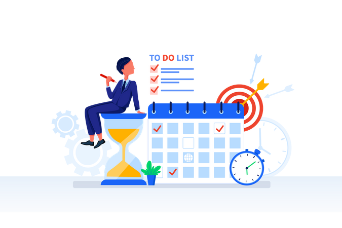 Gerenciamento de tempo  Illustration