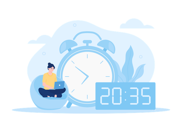 Gerenciamento de tempo  Ilustração