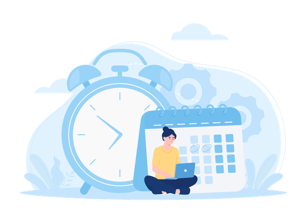 Gerenciamento de tempo  Ilustração