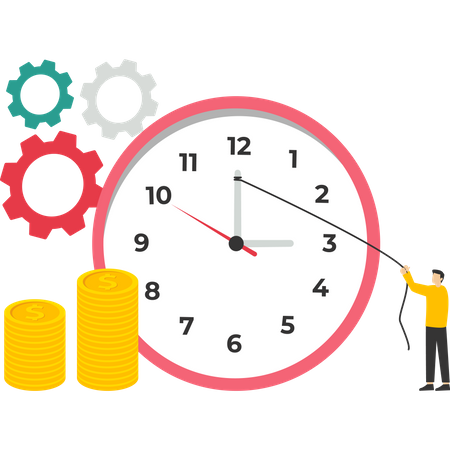 Gerenciamento de trabalho e tempo  Illustration