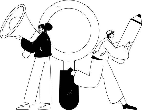 Gerente de contratación que realiza el reclutamiento de personal  Ilustración