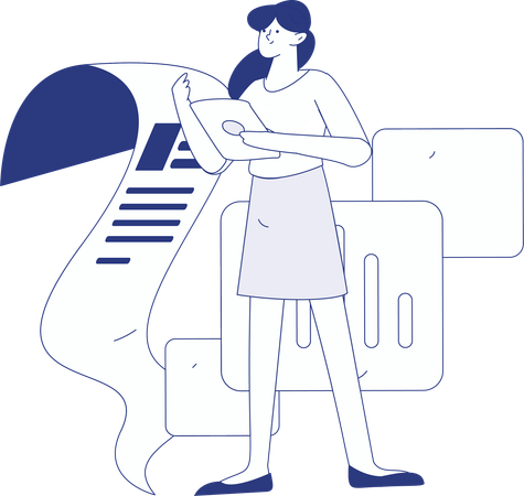 Gerente trabajando en Dotación de Personal Empresarial  Ilustración
