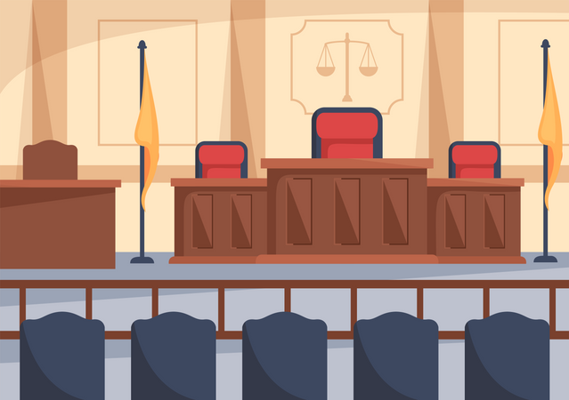 Gerichtssaal  Illustration