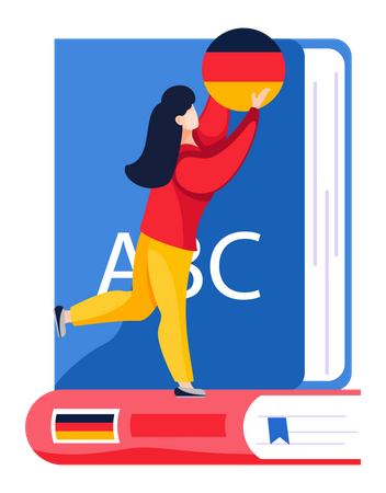 German language class Illustration