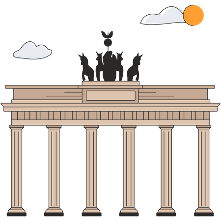 Germany - Brandenburg Gate  Illustration