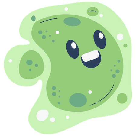 Germe de bolha verde feliz  Ilustração