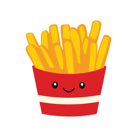 Gesalzene Pommes Frites  Illustration