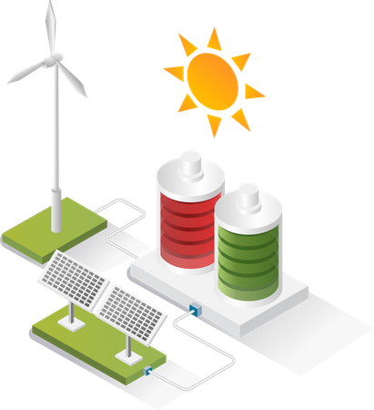 Gesamte erneuerbare Energiequelle  Illustration