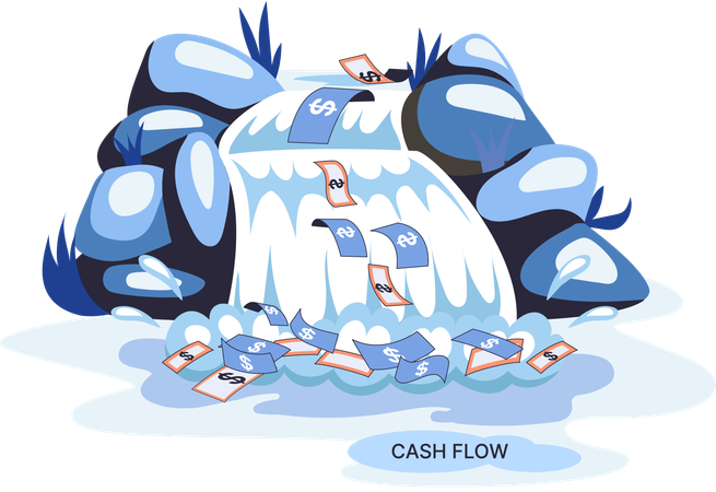 Cashflow aus Geschäftstätigkeit  Illustration