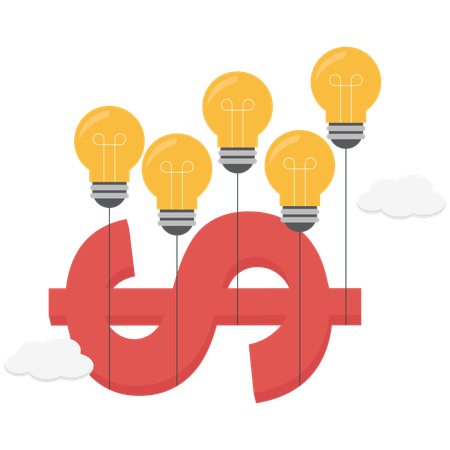 Geschäftsidee in Dollarform  Illustration