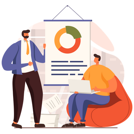 Geschäfts Präsentation  Illustration