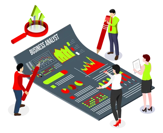 Wirtschaftsanalyse  Illustration