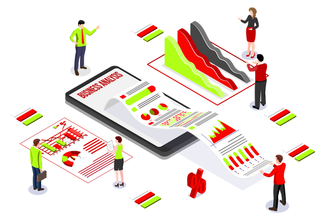 Wirtschaftsanalyse  Illustration