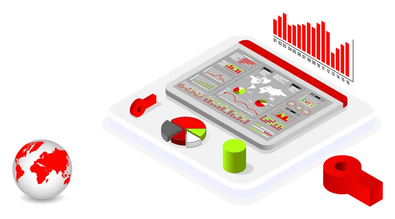 Wirtschaftsanalyse  Illustration