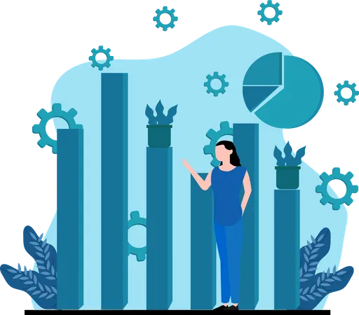 Geschäftsanalysediagramm  Illustration